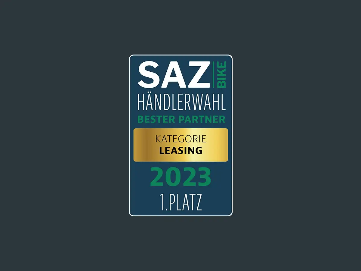 SAZbike Händlerwahl 2023: JobRad belegt den 1. Platz in der Kategorie Leasing